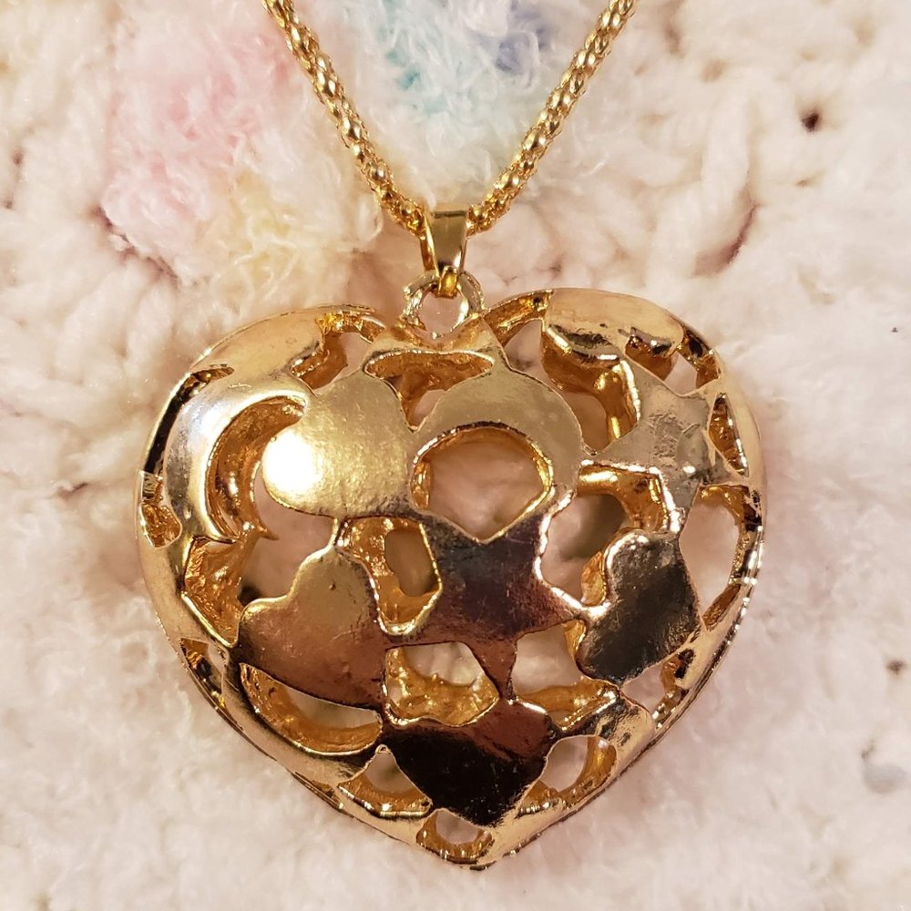 NEW Heart Pendant Gemstone Necklace - Picture 2 of 2
